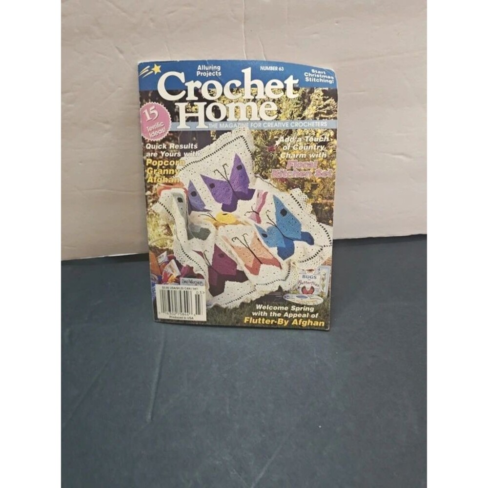 Vintage Crochet Home Magazine - Butterfly Afghan & Lace Crochet Patterns